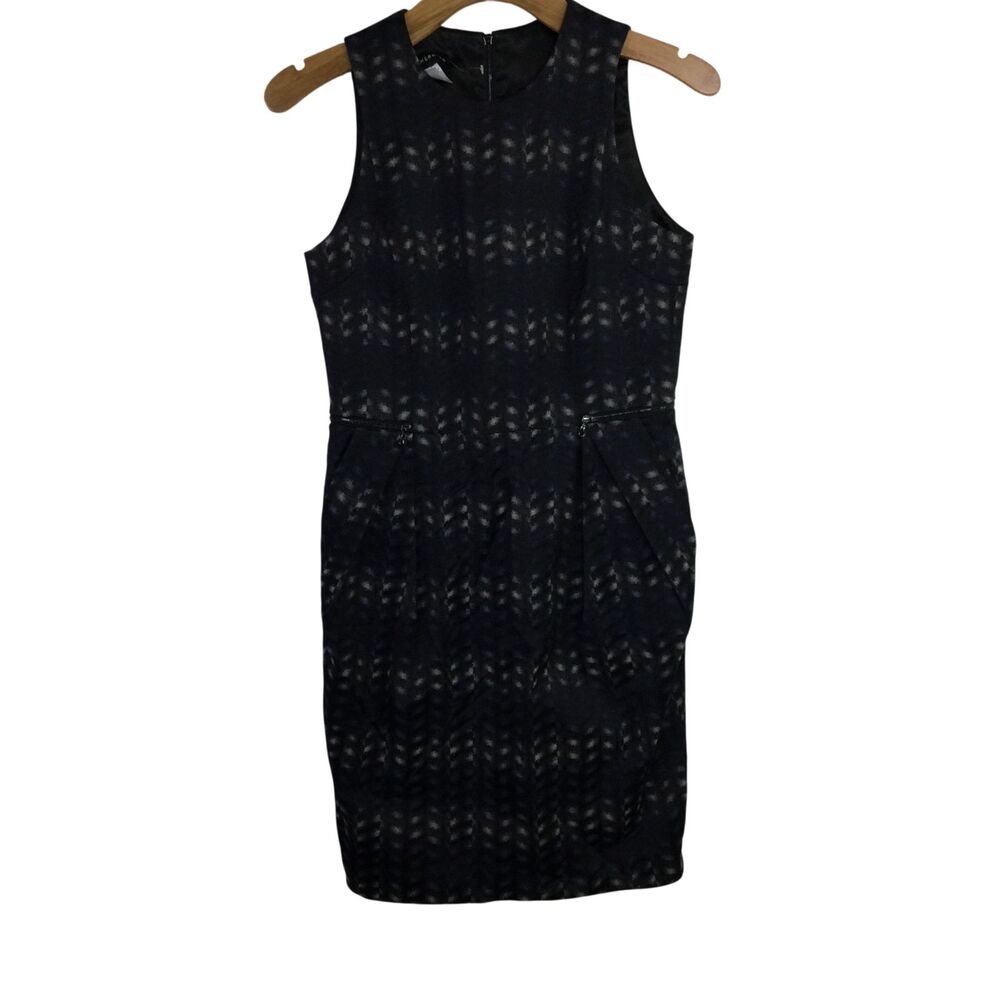 Dennis Merotto Womens Round-Neck Studded Midi Dress Sleeveless Black Size 6